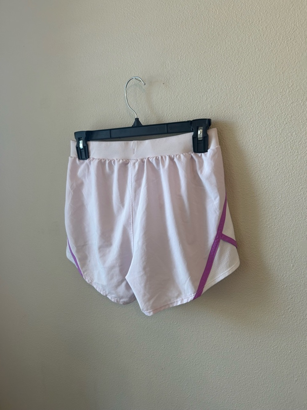 Under Armour White Athletic Shorts with Purple Trim - Picture 7 of 9